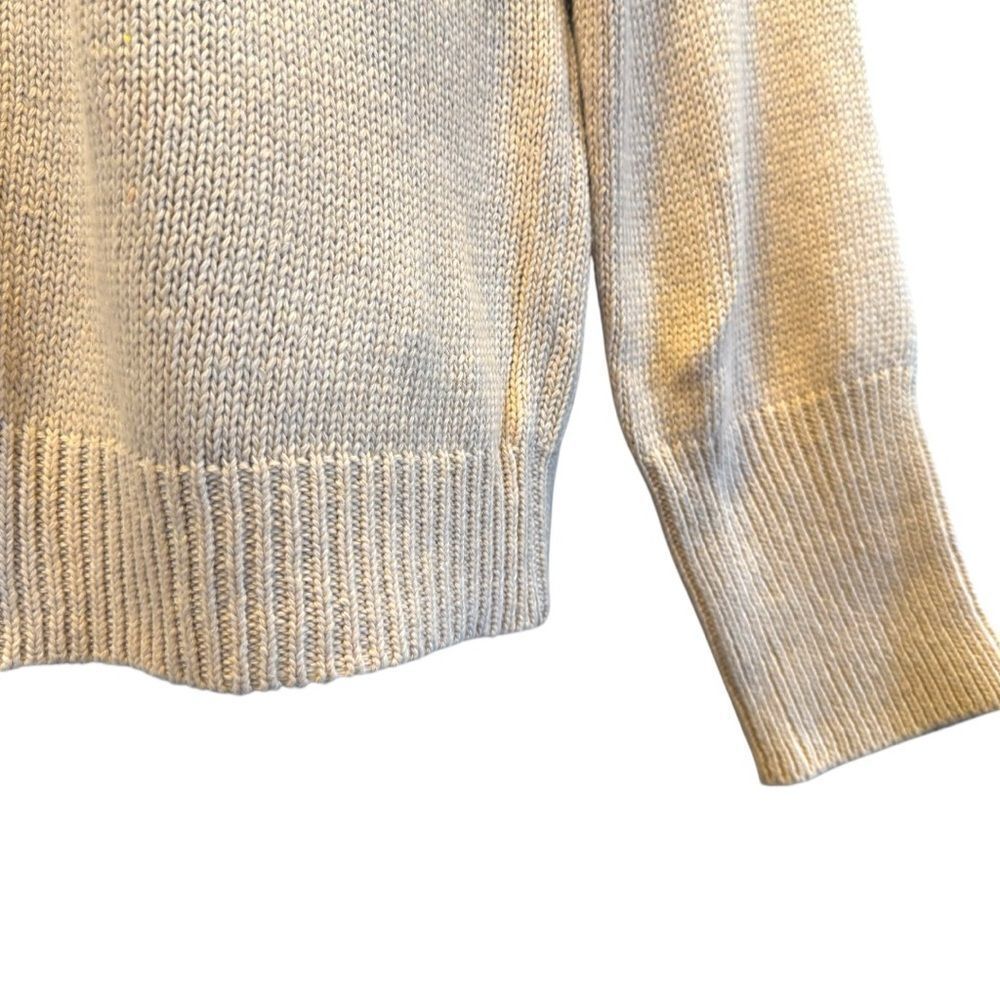 Tan Button-Down Long Sleeve Hooded Sweater NWT - Woven Right - Picture 8 of 12
